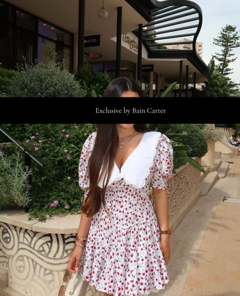 Evelina walking through Saint-Tropez